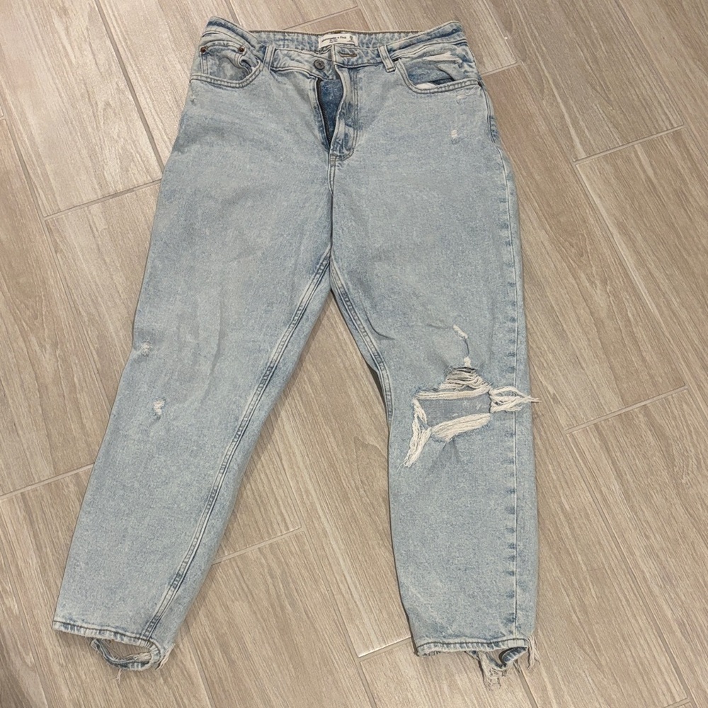 Abercrombie & Fitch Light Blue Boyfriend Jeans